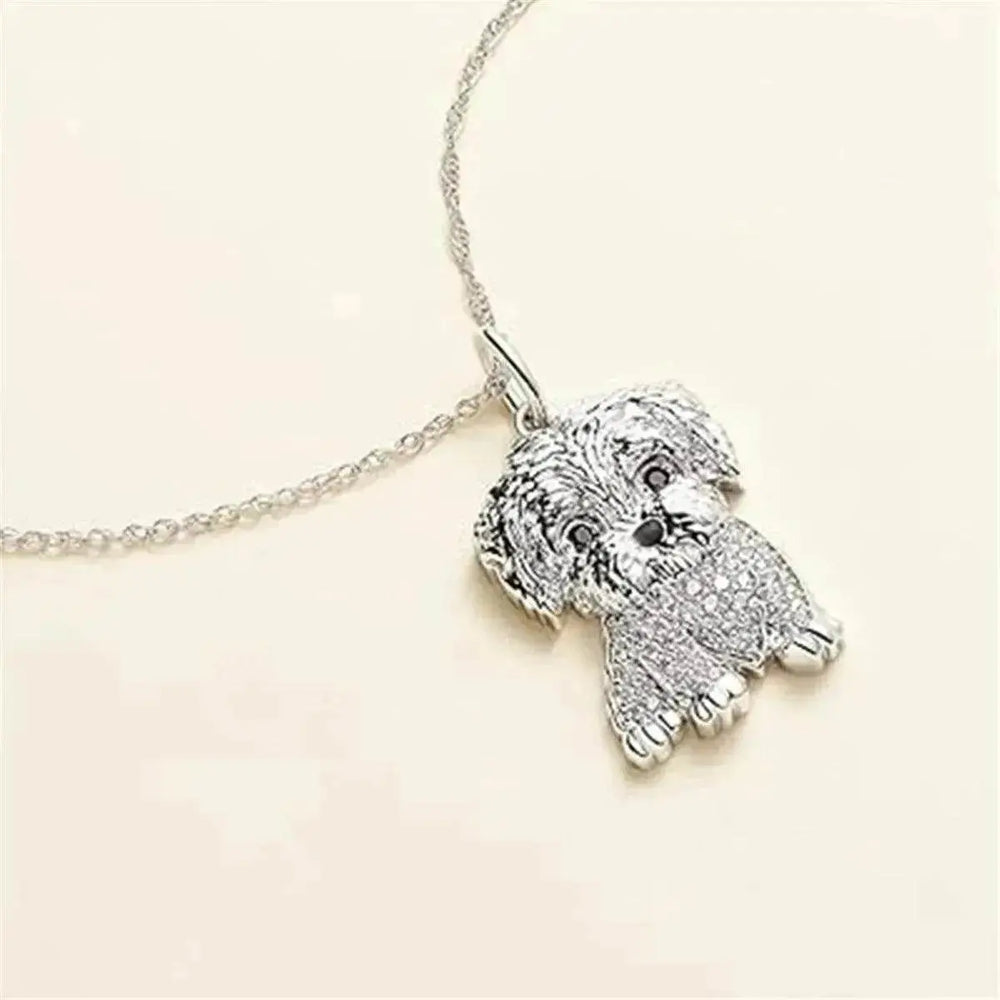 Eco-friendly Zinc Alloy Die Casting Puppy Pendant Necklace - EX-STOCK Canada