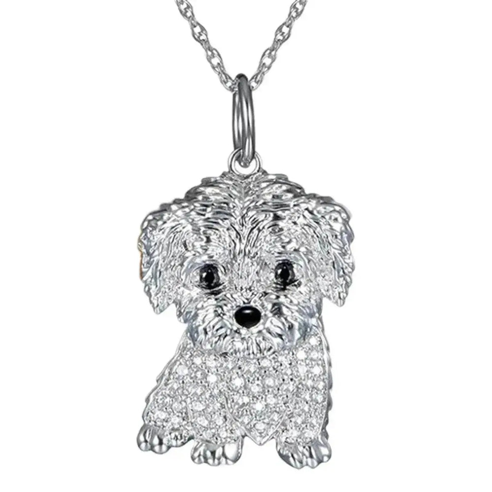 Eco-friendly Zinc Alloy Die Casting Puppy Pendant Necklace - EX-STOCK Canada