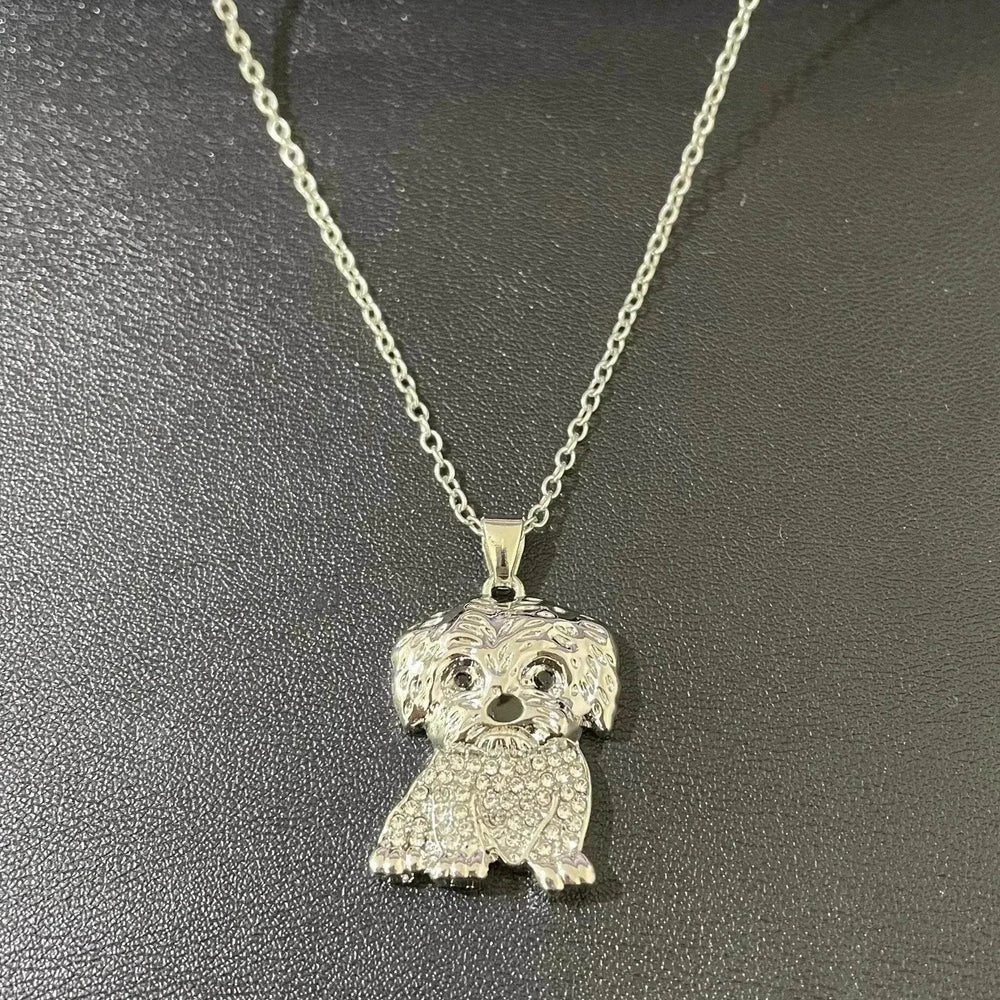 Eco-friendly Zinc Alloy Die Casting Puppy Pendant Necklace - EX-STOCK Canada