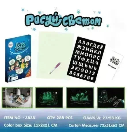 Educational Toy Drawing Pad 3D Magic 8 Light Effects Puzzle Board Sketchpad - EX-STOCK CANADA