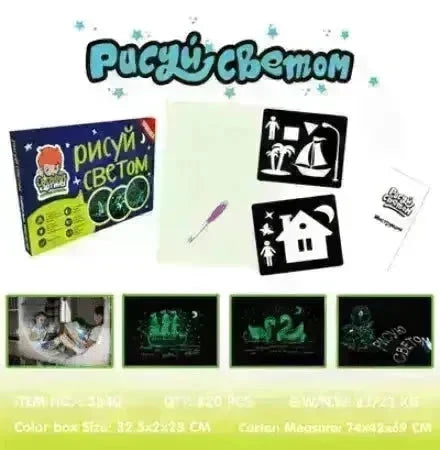 Educational Toy Drawing Pad 3D Magic 8 Light Effects Puzzle Board Sketchpad - EX-STOCK CANADA