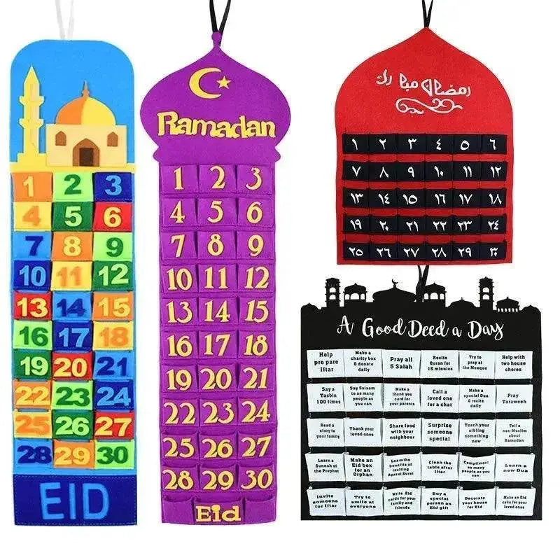 Eid Ramadan Decorated Arab Fabric Wall Calendar - EX-STOCK Canada