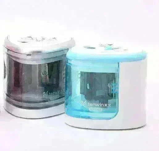 Electric pencil sharpener: child-safe, learning stationery for primary school. - EX-STOCK CANADA