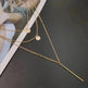 Electroplating Gold and Silver Double-layer Wafer And Long Bar Pendant Necklace - EX-STOCK Canada