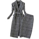 Elegant Luxury Business Office Corporate Tweed Plaid Skirt suit Outfit set 2pcs - EX-STOCK Canada