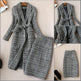 Elegant Luxury Business Office Corporate Tweed Plaid Skirt suit Outfit set 2pcs - EX-STOCK Canada