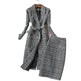 Elegant Luxury Business Office Corporate Tweed Plaid Skirt suit Outfit set 2pcs - EX-STOCK Canada