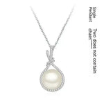 Elegant Natural Shell Pearls White Pearl Pendant Necklace - EX-STOCK Canada
