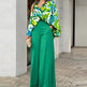 Loose And Elegant Casual Printed Shirt Top Wide Leg Pants Fashion Suit EX-STOCK Canada 