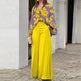 Loose And Elegant Casual Printed Shirt Top Wide Leg Pants Fashion Suit EX-STOCK Canada 