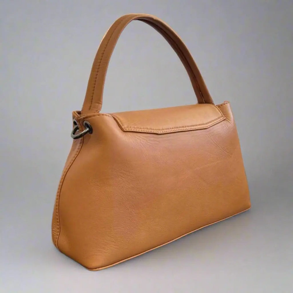 Bolso elegante de cuero de oveja con asa y solapaEX-STOCK Canada 