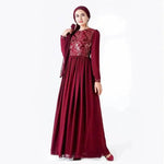 Embroidered Arab Lace Long Sleeve Dress - EX-STOCK Canada