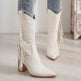 Embroidered Tassel White New Western Cowboy Boot - EX-STOCK Canada