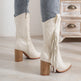 Embroidered Tassel White New Western Cowboy Boot - EX-STOCK Canada