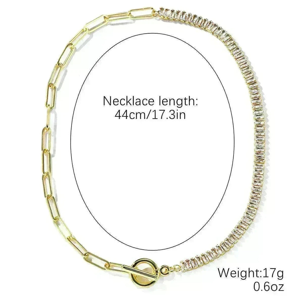 European And American Accessories Stitching Mixed Color Zircon Necklace - EX-STOCK CANADA