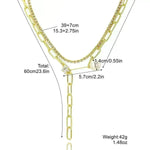 European And American Accessories Stitching Mixed Color Zircon Necklace - EX-STOCK CANADA