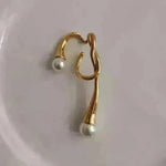 European and American pearl ear clip female irregular ear hook - EX-STOCK CANADA