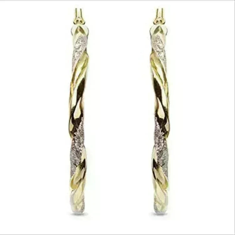 Exaggerated Simple Golden & Silver Colors Female Earrings - EX-STOCK CANADA