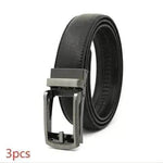 Fake Needle Belt Automatic Buckle Men Cowhide - EX-STOCK Canada