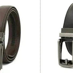 Fake Needle Belt Automatic Buckle Men Cowhide - EX-STOCK Canada