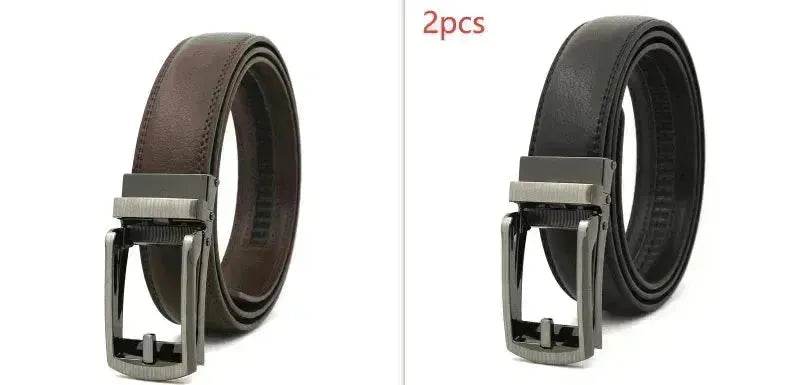 Fake Needle Belt Automatic Buckle Men Cowhide - EX-STOCK Canada