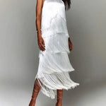 Fashion Halter Backless Sleeveless Tassel fringe Dress - EX-STOCK Canada