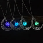 Fashion Moon Natural Glowing Stone Healing Necklace Women Gift Charm Luminous Pendant Necklace Jewelry - EX-STOCK Canada