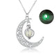 Fashion Moon Natural Glowing Stone Healing Necklace Women Gift Charm Luminous Pendant Necklace Jewelry - EX-STOCK Canada