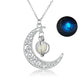 Fashion Moon Natural Glowing Stone Healing Necklace Women Gift Charm Luminous Pendant Necklace Jewelry - EX-STOCK Canada
