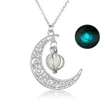 Fashion Moon Natural Glowing Stone Healing Necklace Women Gift Charm Luminous Pendant Necklace Jewelry - EX-STOCK Canada