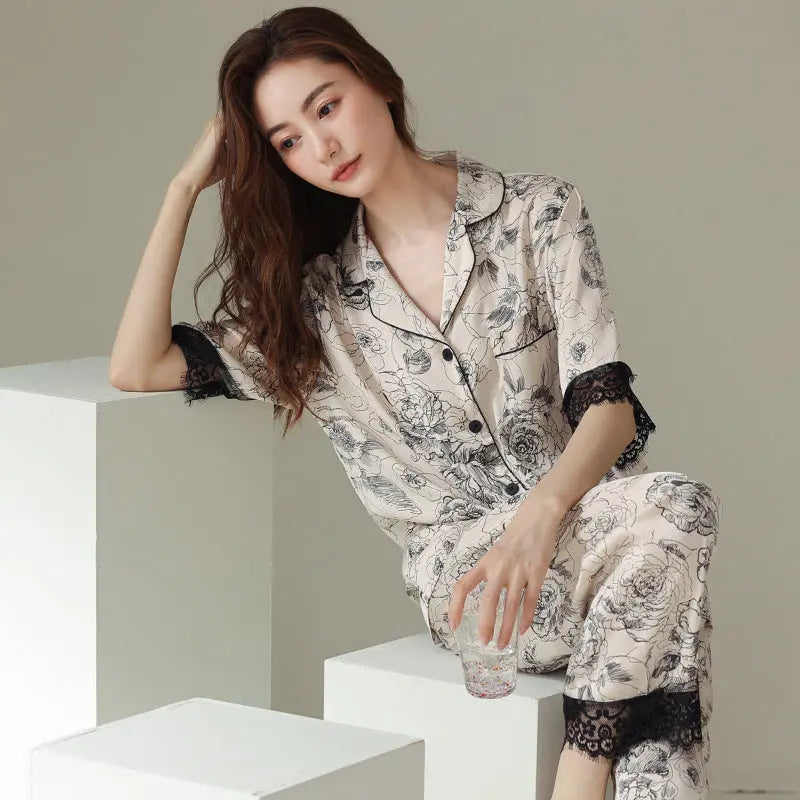 Fashion New Silk Pajamas For Women - EX-STOCK Canada