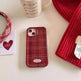 Fashion New Year Wine Red Plaid Phone Case - EX-STOCK Canada