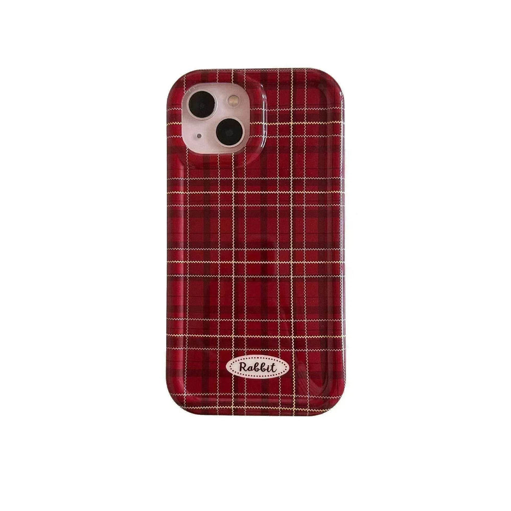 Fashion New Year Wine Red Plaid Phone Case - EX-STOCK Canada