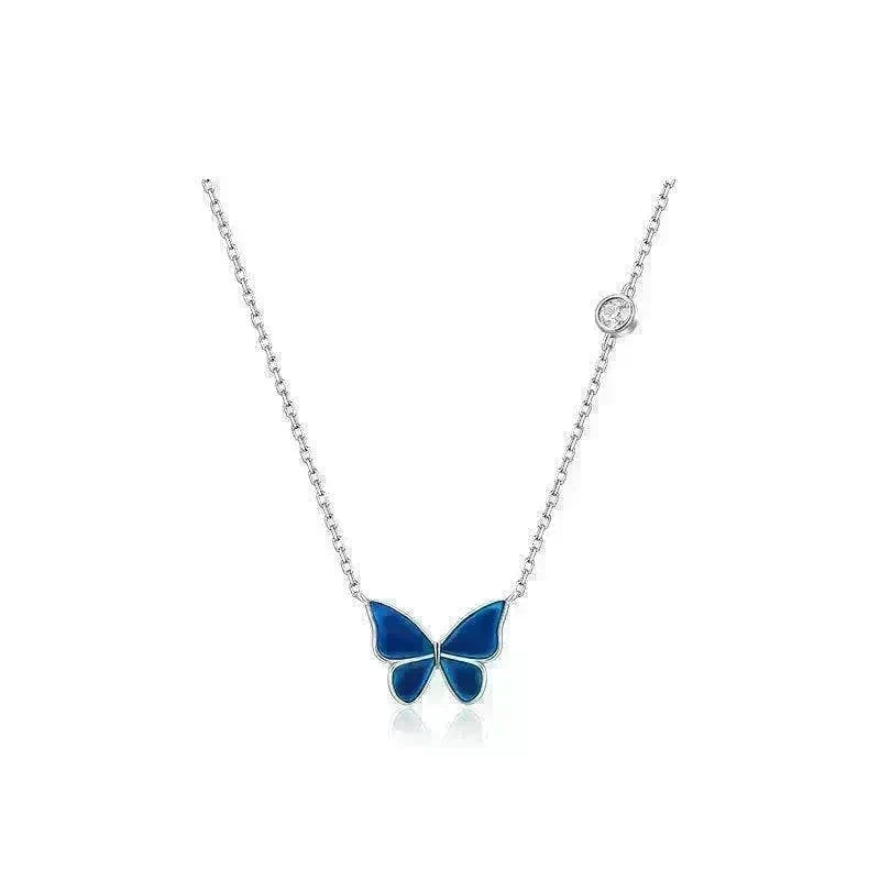 Fashion Novelty S925 Sliver Color-changing Butterfly Necklace - EX-STOCK CANADA
