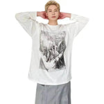 Fashion Painting Printing Long Sleeve Shirt top. - EX-STOCK Canada