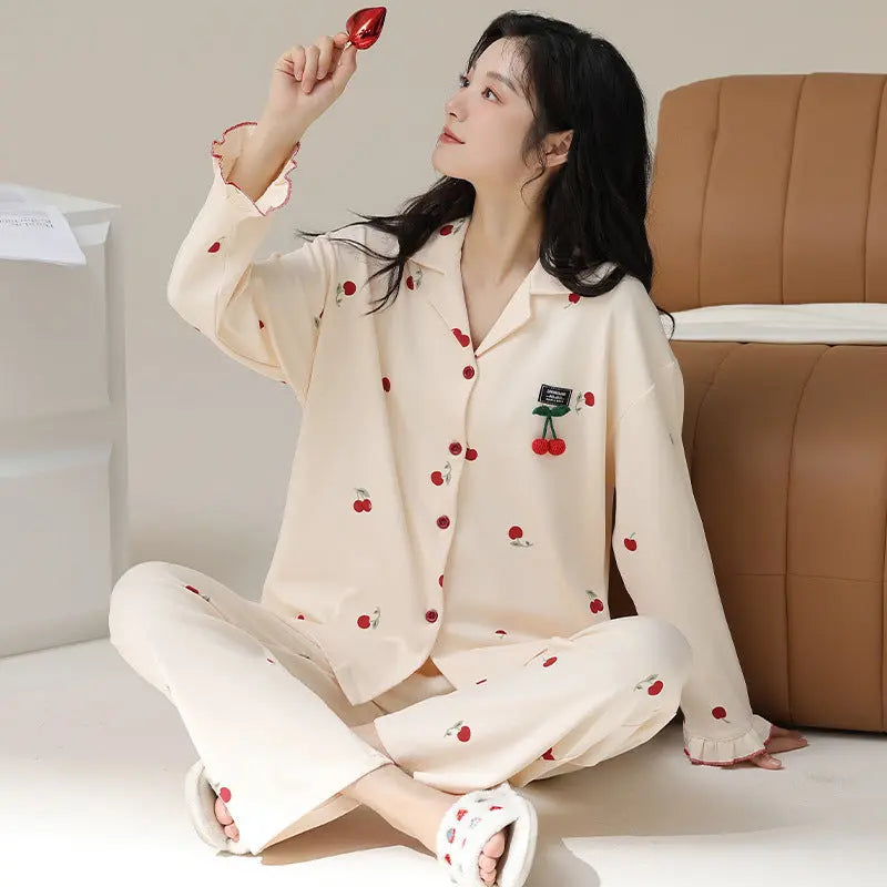 Fashion Personalized Double-sided Cotton Pajamas For Women - EX-STOCK Canada
