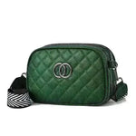 Fashion Shoulder Bag With Three Zippers Wide Shoulder Strap Small Square Bag Women - EX-STOCK CANADA
