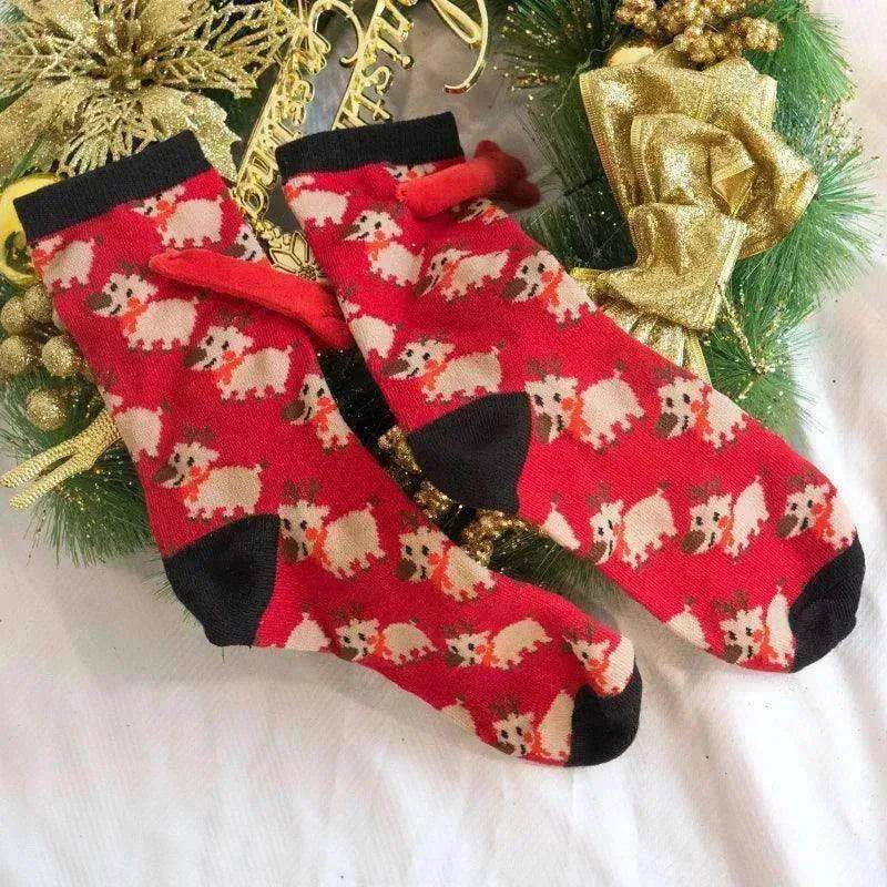 Fashion Simple Magnetic Christmas Socks For Men And Women - EX-STOCK Canada