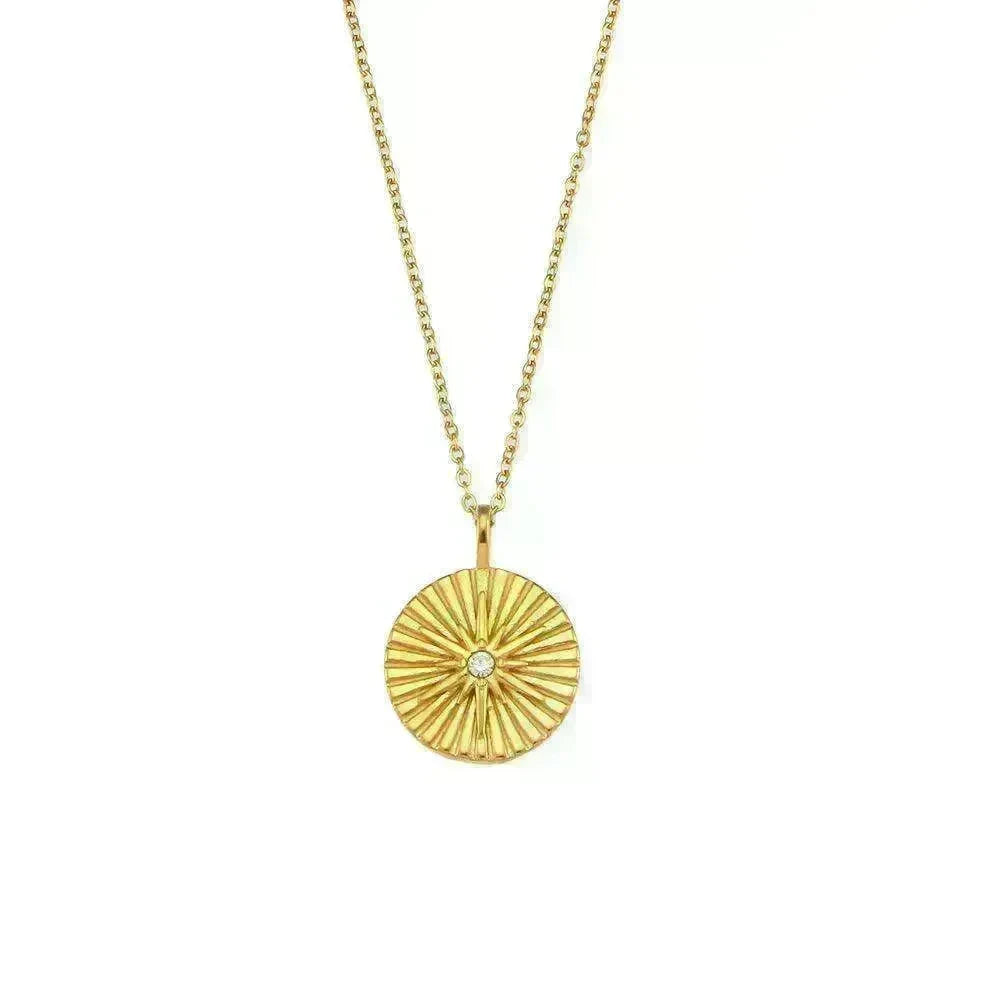 Fashion Stainless Steel Round Brand Pendant Women's Necklace - EX-STOCK CANADA