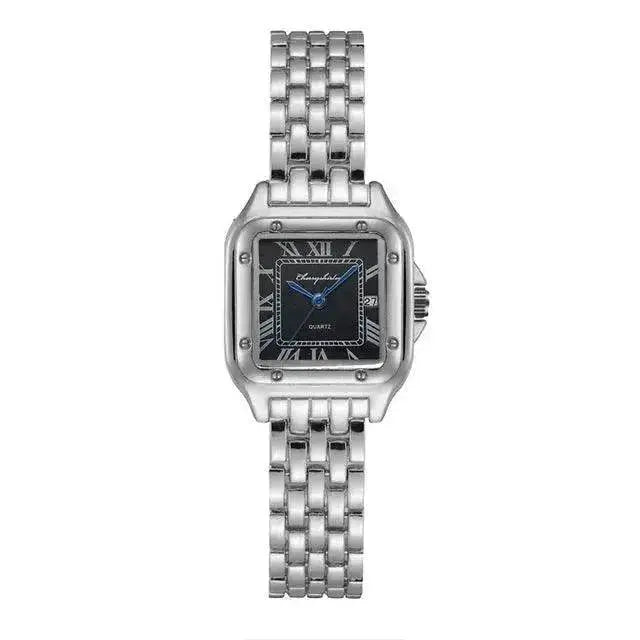 Fashion Stainless Steel Square Simple Design Couple Quartz Watch - EX-STOCK Canada