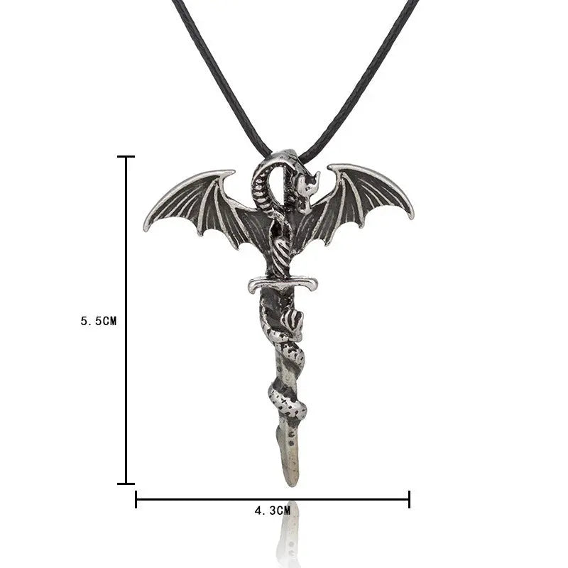Fashion Trendy Men's Domineering Luminous Flame Dragon Necklace - EX-STOCK Canada