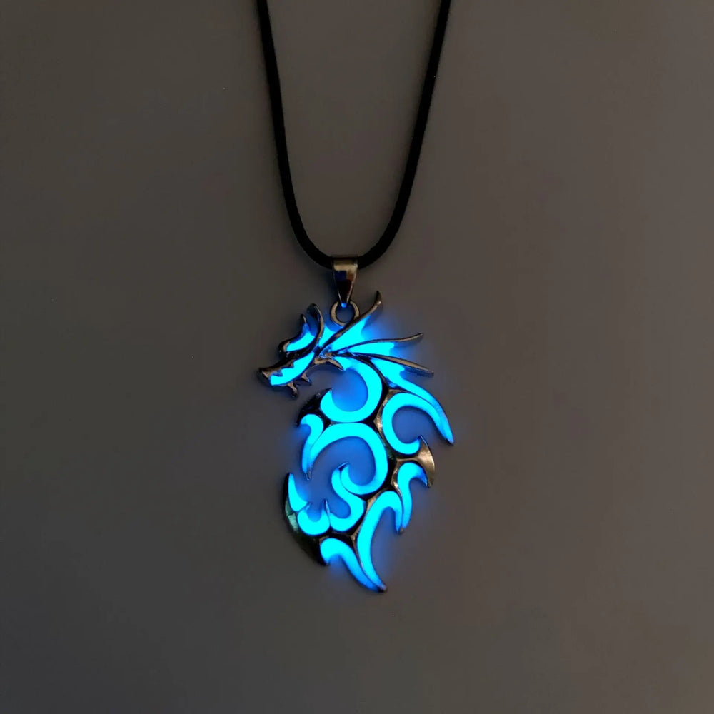Fashion Trendy Men's Domineering Luminous Flame Dragon Necklace - EX-STOCK Canada