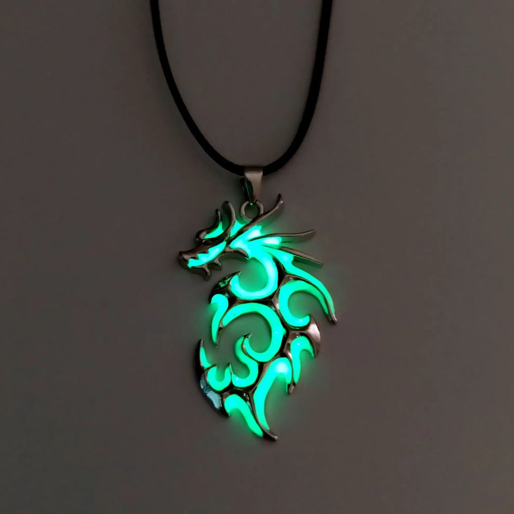 Fashion Trendy Men's Domineering Luminous Flame Dragon Necklace - EX-STOCK Canada