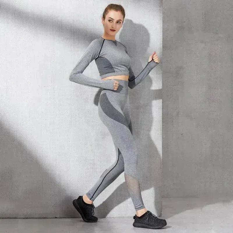 Ensemble de gym à manches longues à la mode - EX-STOCK Canada