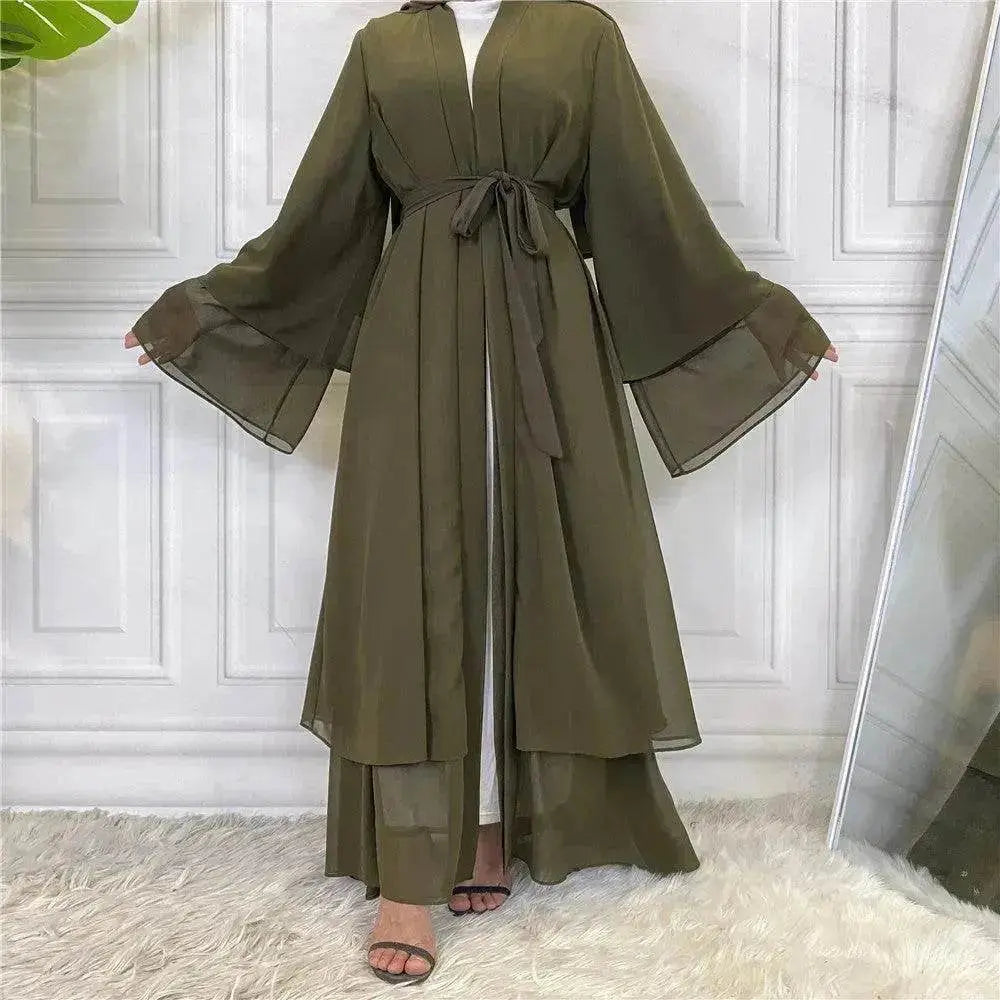 Fashionable Arab Cardigan Chiffon Robe - EX-STOCK Canada