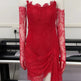 Fashionable Oversleeve Tube Top Lace Fashion Party Dinner Dress EX-STOCK Canada 