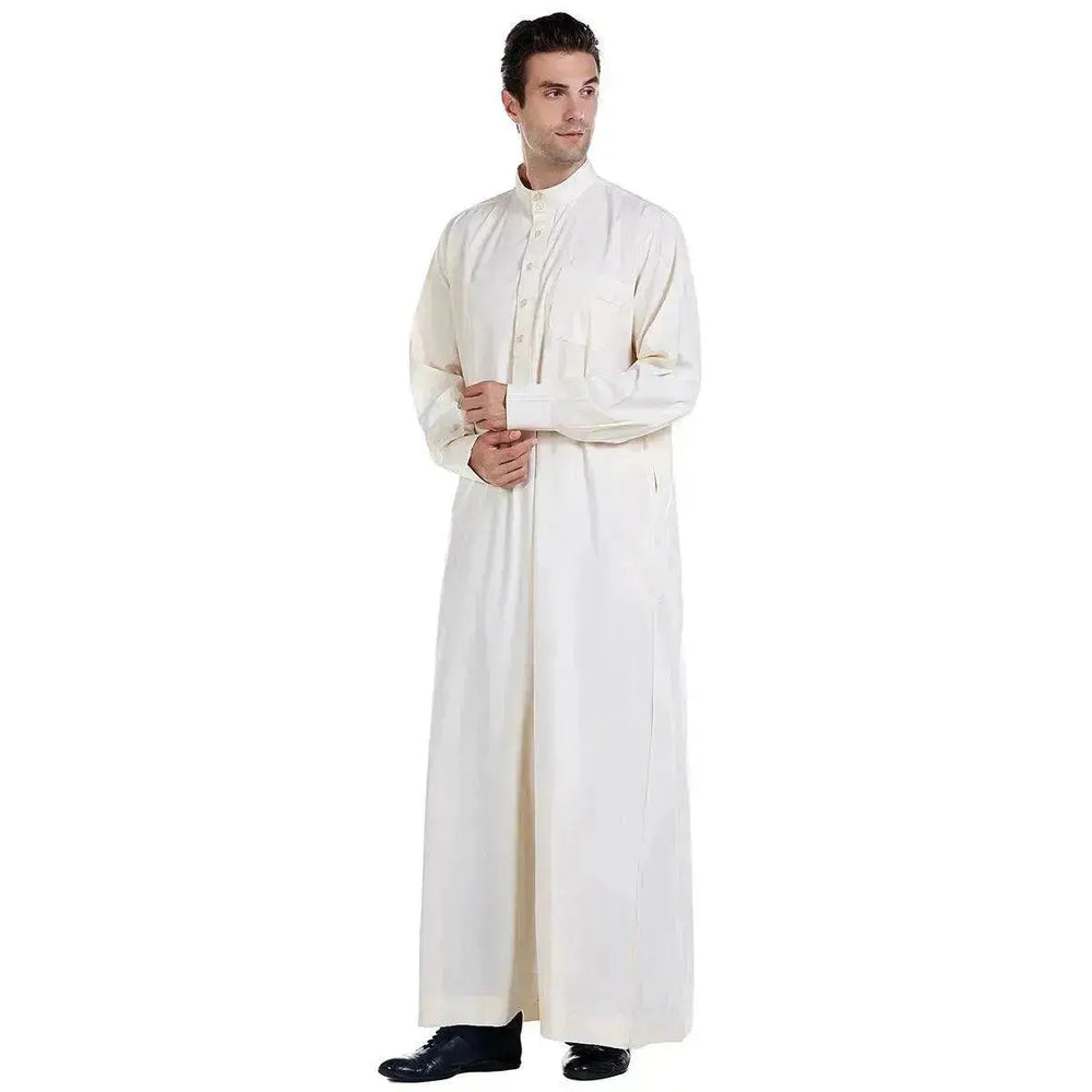Fashionable and Elegant Arab Contemporary Middle Eastern Men's Robe Moroccan Men's Jalabiya - EX-STOCK Canada