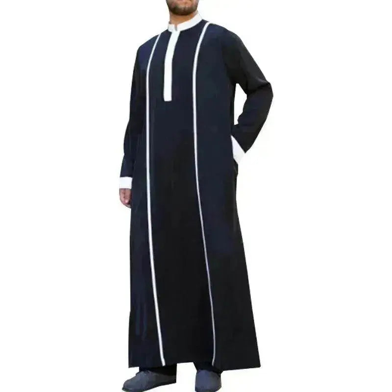 Fashionable and Elegant Arab Costume Halloween Long Sleeve C Suit Kaftan Jubba Costume Robe Moroccan Men's Jalabiya - EX-STOCK Canada