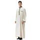 Fashionable and Elegant Arab Middle East Men's Applique Stand Collar Robe, TH810 Moroccan Men's Jalabiya - EX-STOCK Canada