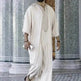 Fashionable and Elegant Ethnic Style Loose Casual Embroidery White Arab Robe Moroccan Men's Jalabiya - EX-STOCK Canada